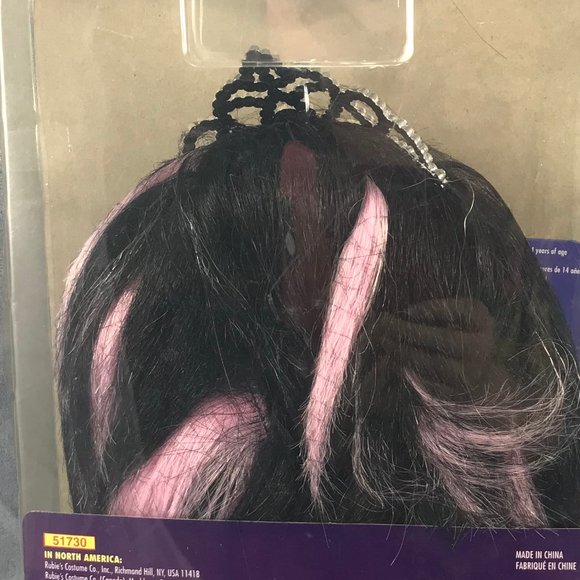 Emo Gothic Princess Short Spiky Wig & Tiara Cosplay Costume Accessory - Picture 3 of 3